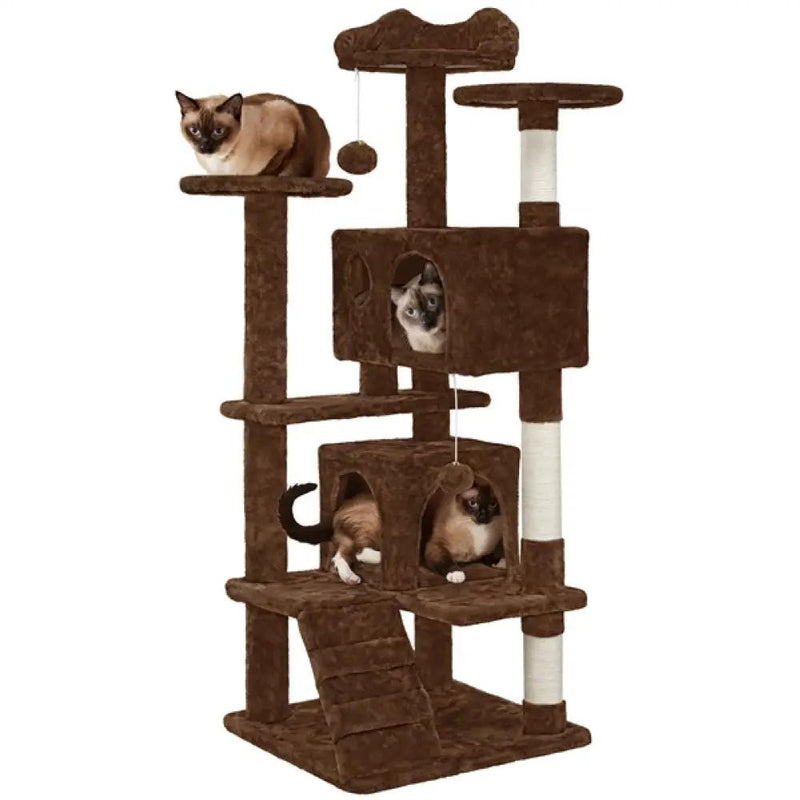 Yaheetech Multilevel Cat House Cat Tree Cat Tower Multilevel Cat House Cat Tree Cat Tower