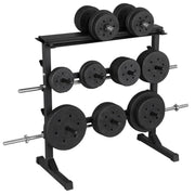 3 Tier Dumbbell Barbell Rack Weight Plate/Bar Storage Holder by Yaheetech