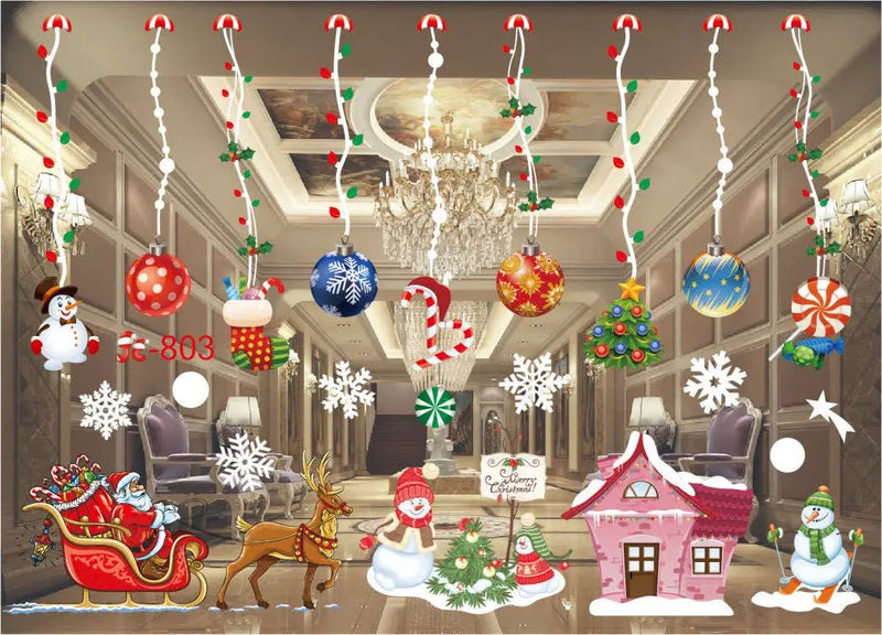 Xmas Window Clings Decoration by salelink.co.nz