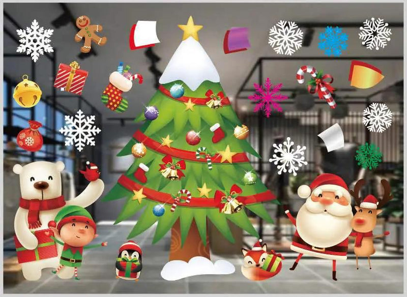 Merry Christmas Window Decals by salelink.co.nz