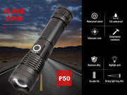 LED Torch Rechargeable High Lumens Flashlight with 26650 Battery by dealonline.co.nz