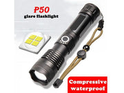 LED Torch Rechargeable High Lumens Flashlight with 26650 Battery by dealonline.co.nz