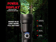 LED Torch Rechargeable High Lumens Flashlight with 26650 Battery by dealonline.co.nz
