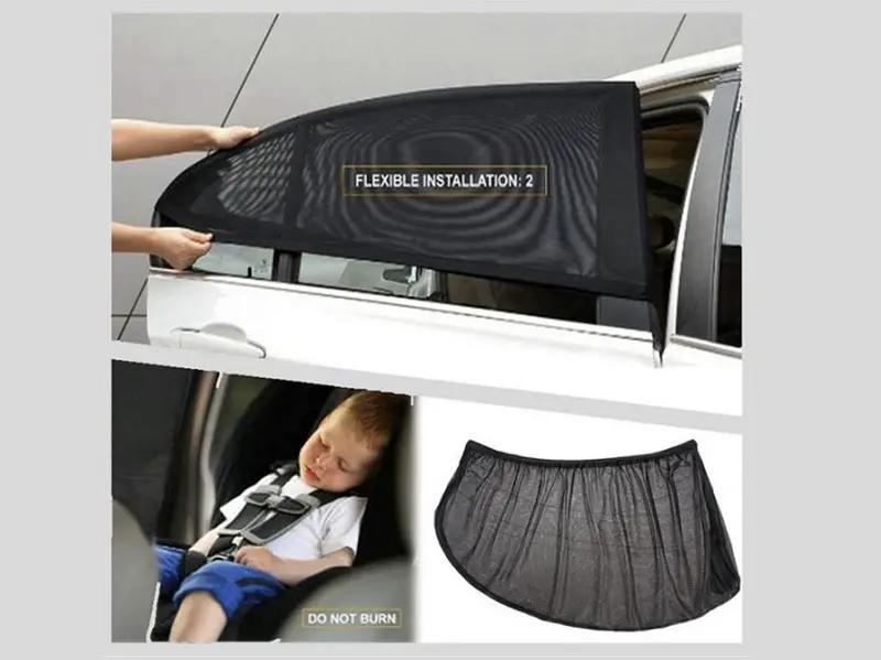 4pcs/set Car Front & Rear Side Window Sun Shade Cover Visor Mesh Shield Sunshade by dealonline.co.nz