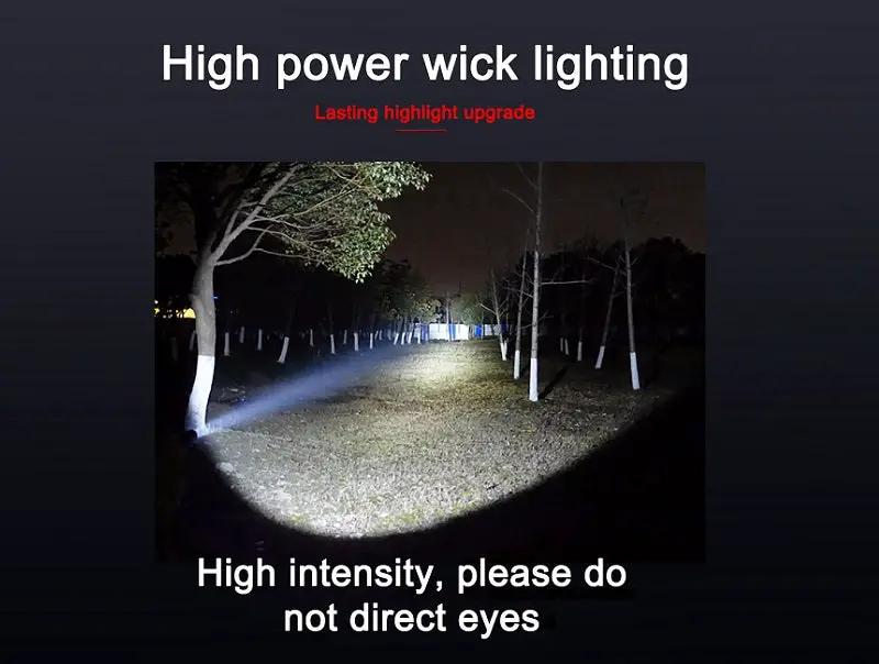 LED Torch Rechargeable High Lumens Flashlight with 26650 Battery by dealonline.co.nz