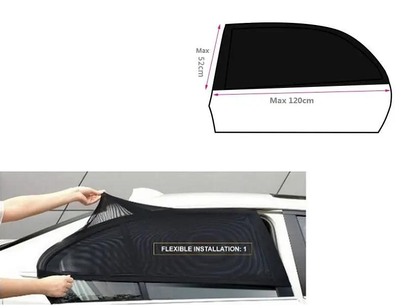 2*Car Side Rear Window Sun Visor Shade Mesh Cover Shield Sunshade UV Protector by dealonline.co.nz
