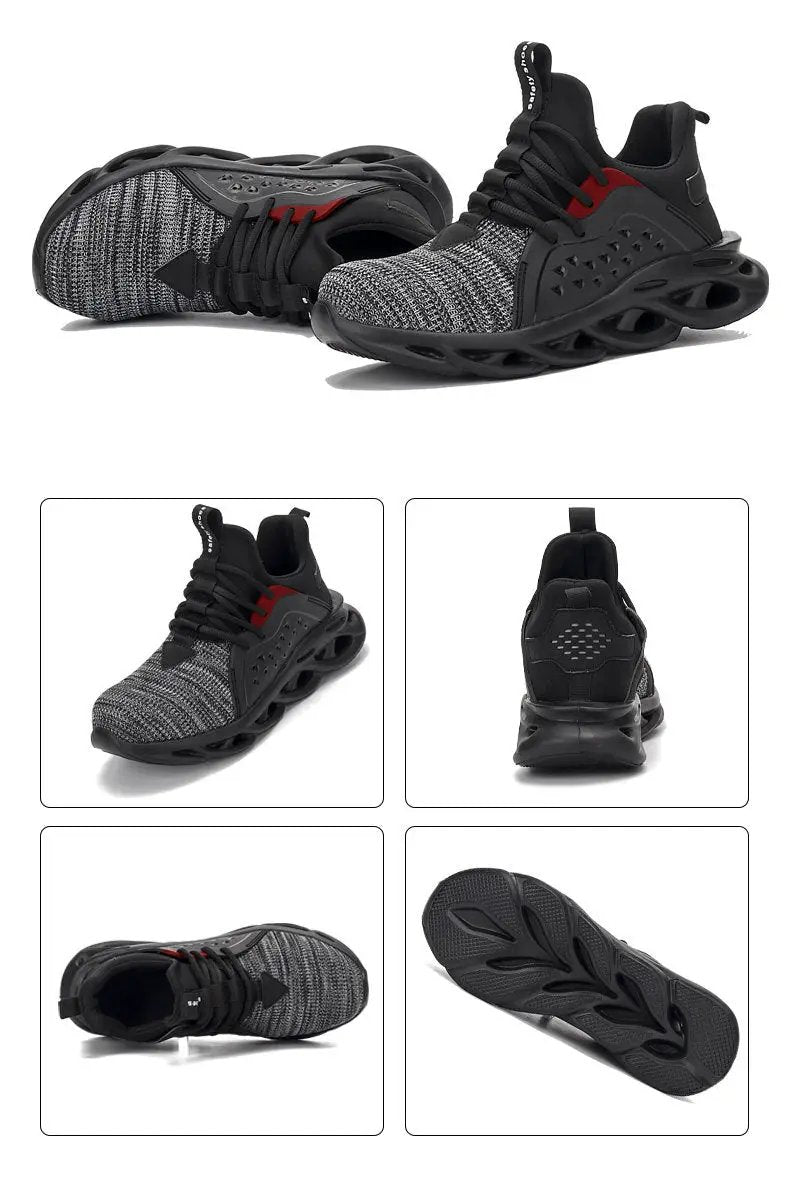 Steel Toe Work Shoes Safety Sneakers Industrial Shoes Lightweight Puncture Proof by dealonline.co.nz