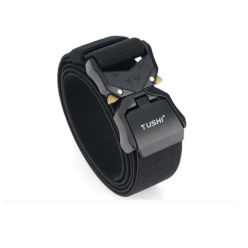 Tactical Belt Military Hiking Nylon Web Rigger Work Belts Heavy-Duty Quick-Relea by dealonline.co.nz