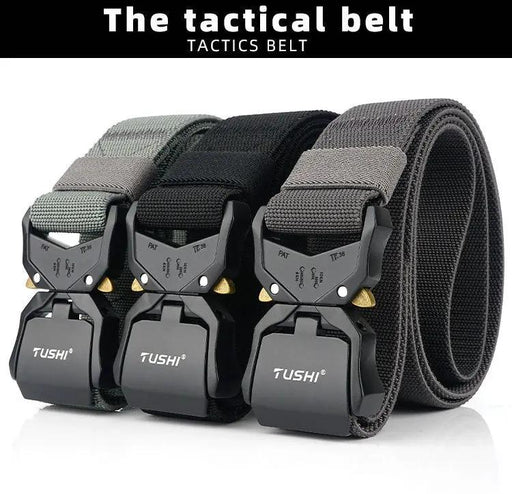 Tactical Belt Military Hiking Nylon Web Rigger Work Belts Heavy-Duty Quick-Relea by dealonline.co.nz