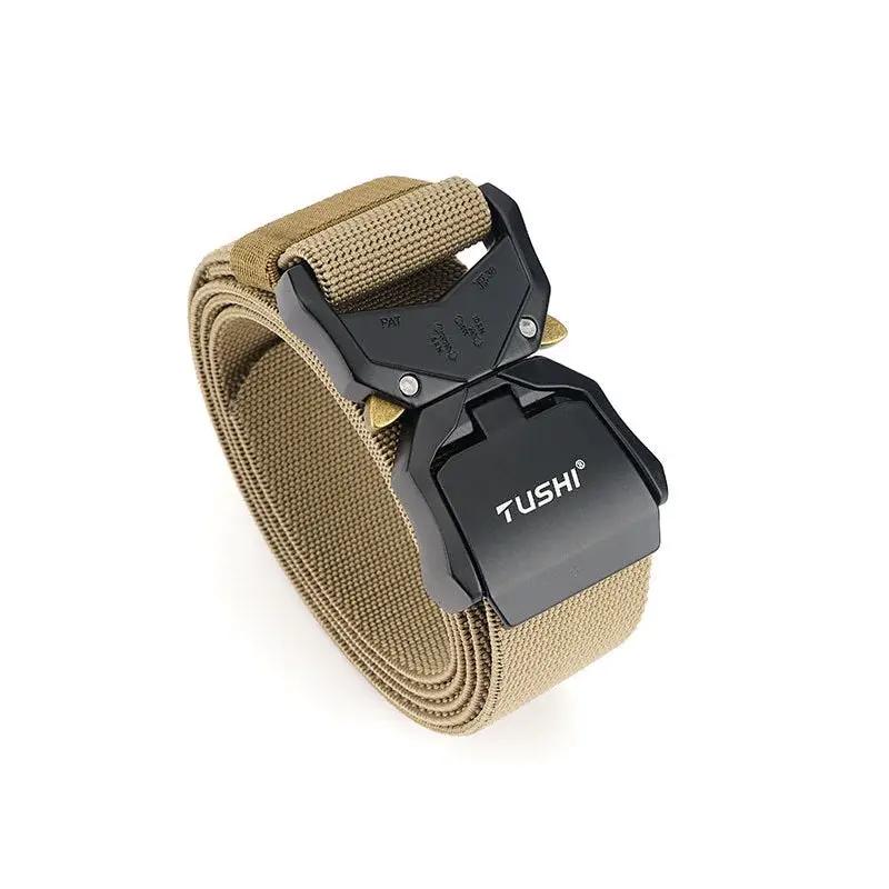Tactical Belt Military Hiking Nylon Web Rigger Work Belts Heavy-Duty Quick-Relea by dealonline.co.nz