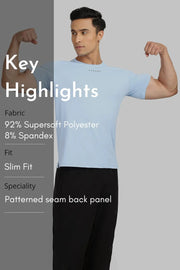 Sleek T-shirt Sky Blue by Fuaark Nz