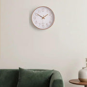 30CM Fashion Wall Clock GOLD/WHITE by dealonline.co.nz