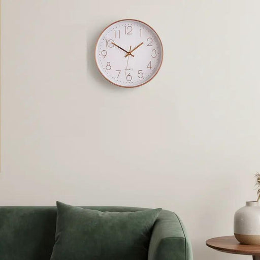 30CM Fashion Wall Clock GOLD/WHITE by dealonline.co.nz