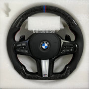 BMW Steering Wheel (Forged Carbon Fiber+Perforated Leather) #12 by CARBONISE
