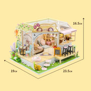 Poppy Gifts Gift DIY Cat Café Miniature Wooden Dollhouse Kit For Creative Play DIY Cat Café Miniature Dollhouse Kit for Creative Play