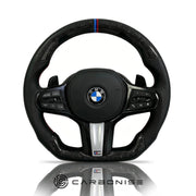 BMW Steering Wheel (Forged Carbon Fiber+Perforated Leather) #12 by CARBONISE