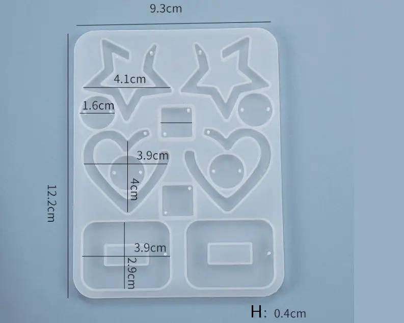 DIY Silicone Resin Moulds Earrings Pendant Epoxy Casting Moulds - 12 by Resin Art NZ