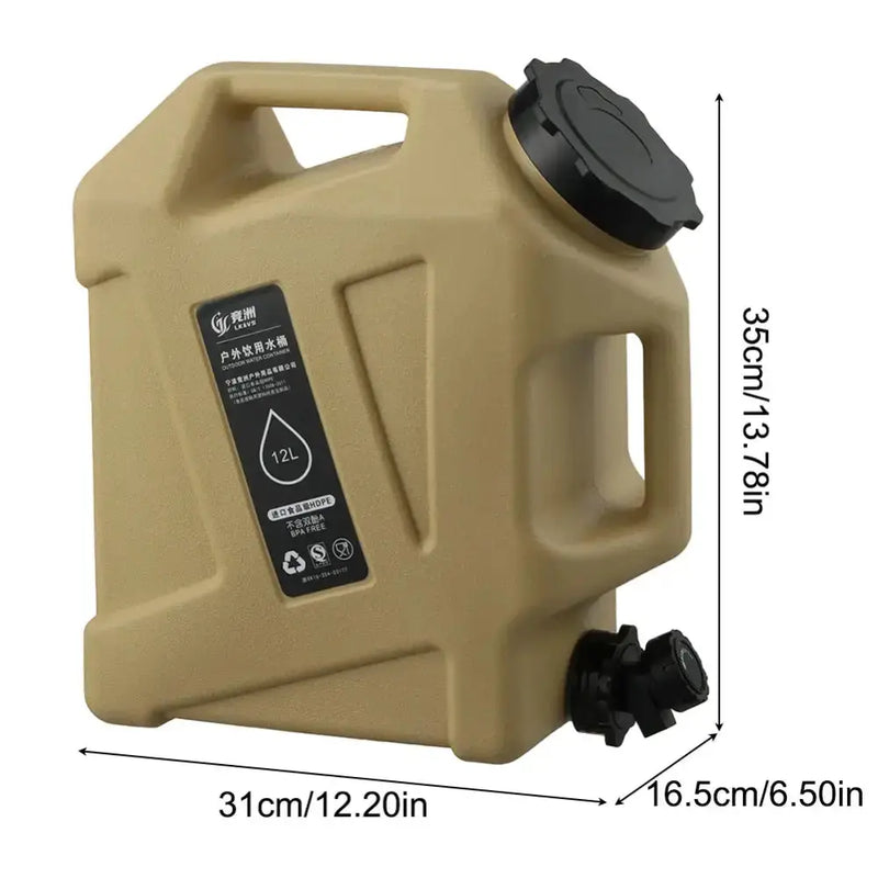 12L Portable Camping Water Bag with Faucet (3 colours available) by Habicare