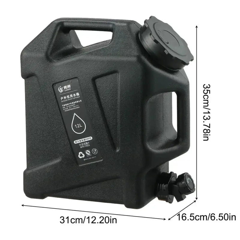 12L Portable Camping Water Bag with Faucet (3 colours available) by Habicare