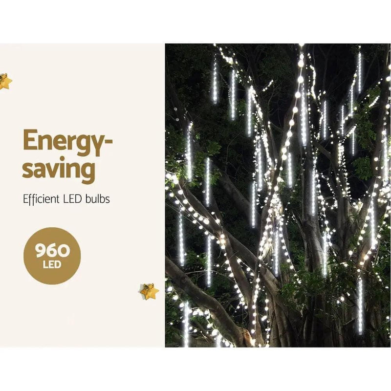 SportZone.co.nz Occasions > Christmas > Outdoor Decorations & Lights 12M Christmas Lights Icicle Light 960 LED Falling Metor Jingle Jollys 12M Christmas Lights Icicle Light 960 LED Falling Metor Jingle Jollys