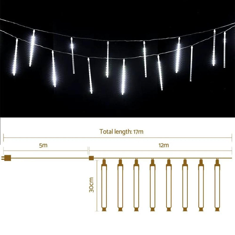 SportZone.co.nz Occasions > Christmas > Outdoor Decorations & Lights 12M Christmas Lights Icicle Light 960 LED Falling Metor Jingle Jollys 12M Christmas Lights Icicle Light 960 LED Falling Metor Jingle Jollys