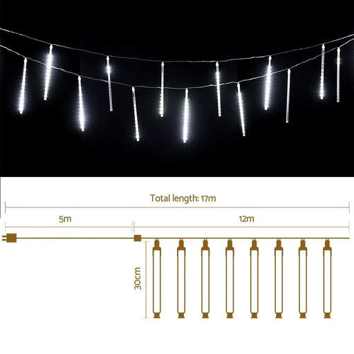 SportZone.co.nz Occasions > Christmas > Outdoor Decorations & Lights 12M Christmas Lights Icicle Light 960 LED Falling Metor Jingle Jollys 12M Christmas Lights Icicle Light 960 LED Falling Metor Jingle Jollys