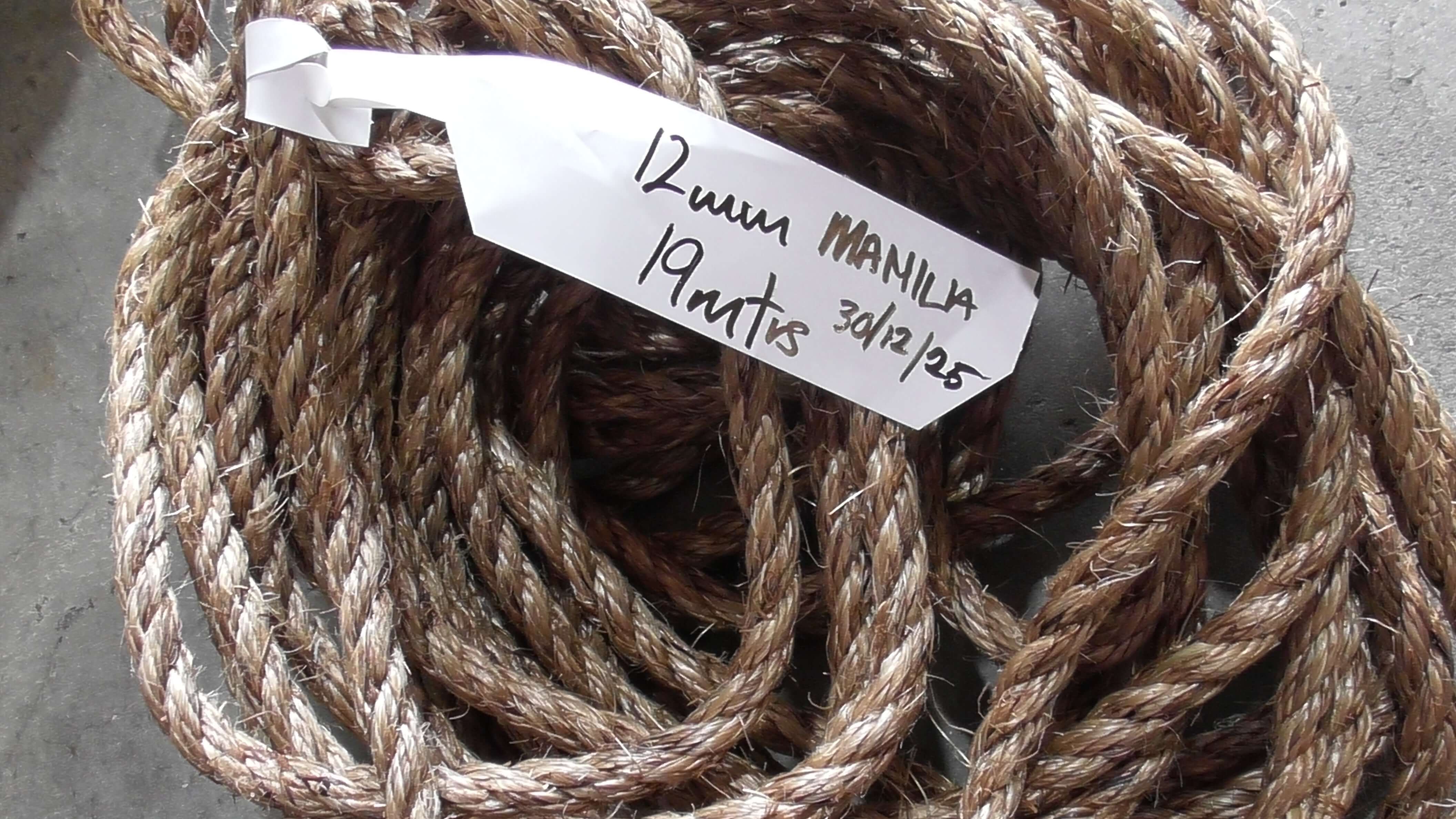 Manila Rope Shorts 12mm x 19 meter