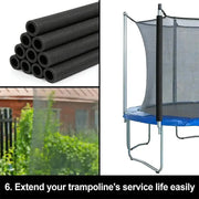 12 Piece Trampoline Pole Protector Foam Sleeves by Habicare