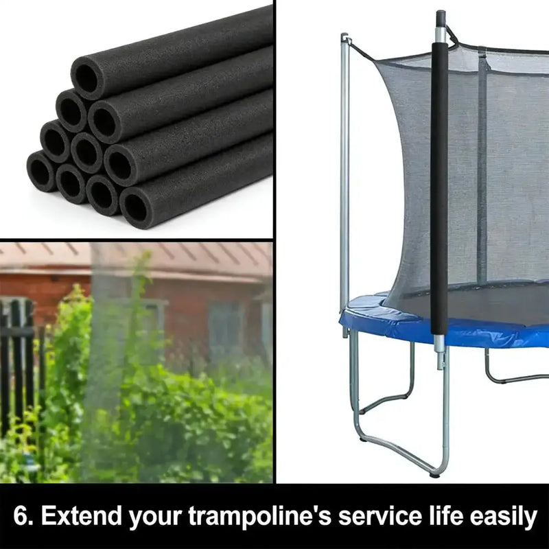 12 Piece Trampoline Pole Protector Foam Sleeves by Habicare