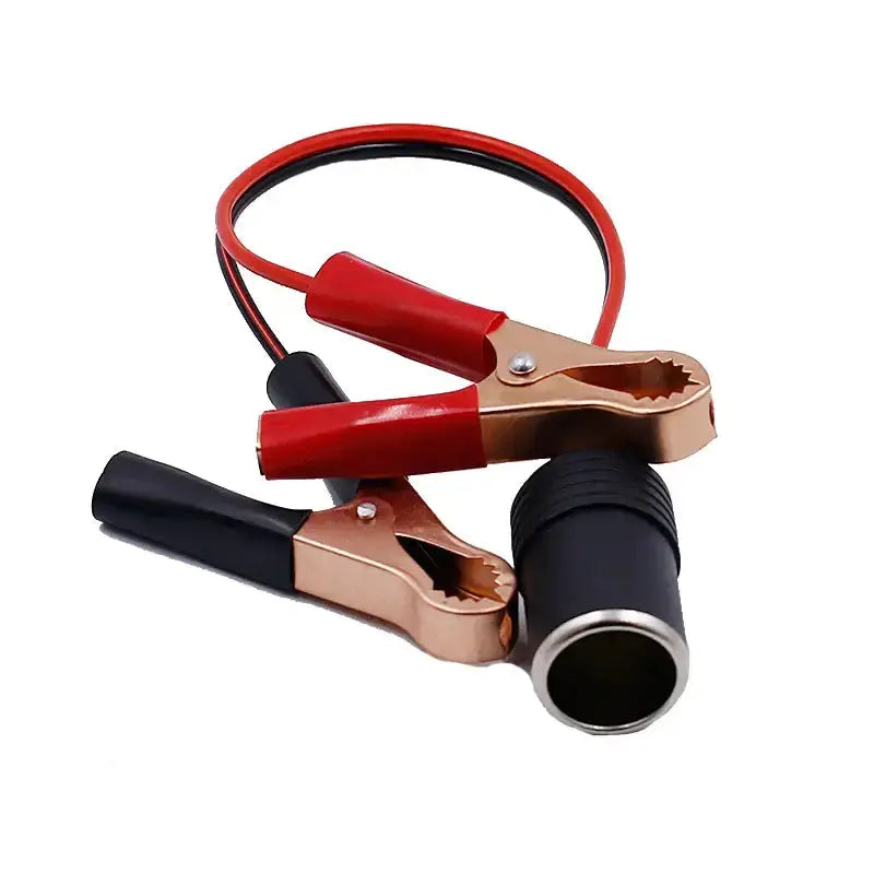 12V Car Lighter Socket Adapter with Crocodile Clips (30cm) by Habicare