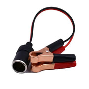 12V Car Lighter Socket Adapter with Crocodile Clips (30cm) by Habicare