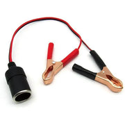 12V Car Lighter Socket Adapter with Crocodile Clips (30cm) by Habicare