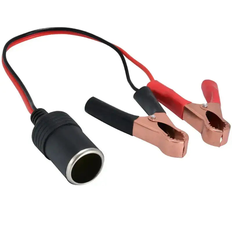 12V Car Lighter Socket Adapter with Crocodile Clips (30cm) by Habicare