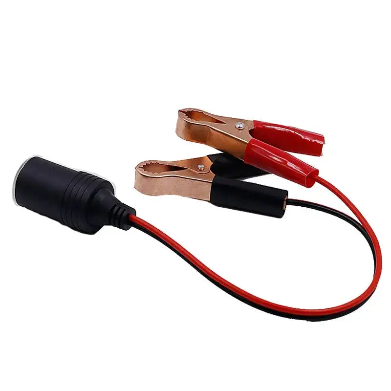 12V Car Lighter Socket Adapter with Crocodile Clips (30cm) by Habicare