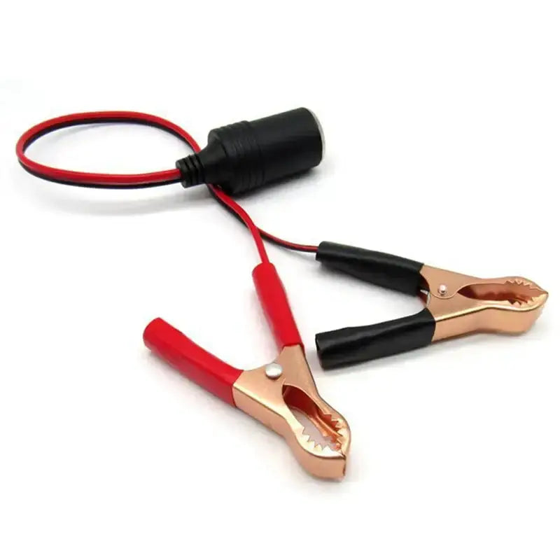 12V Car Lighter Socket Adapter with Crocodile Clips (30cm) by Habicare