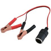 12V Car Lighter Socket Adapter with Crocodile Clips (30cm) by Habicare