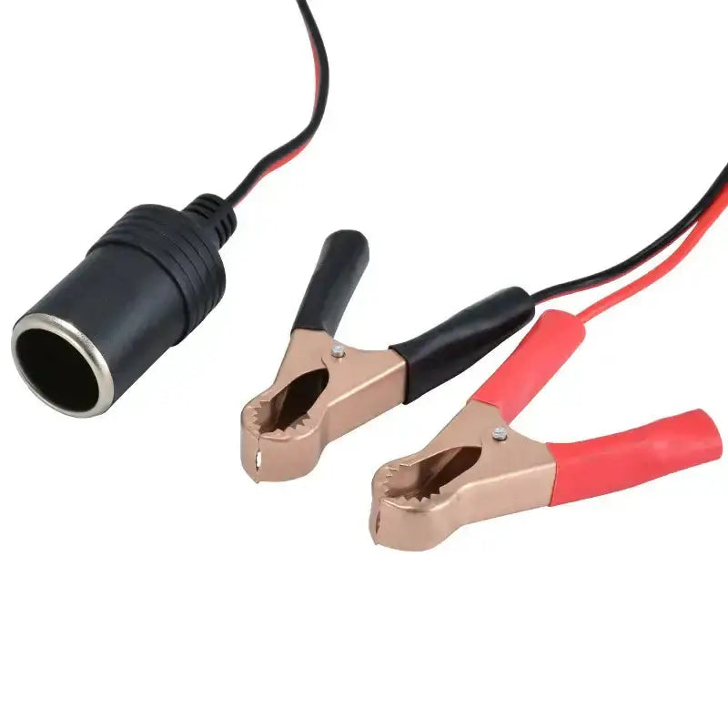 12V Car Lighter Socket Adapter with Crocodile Clips (30cm) by Habicare