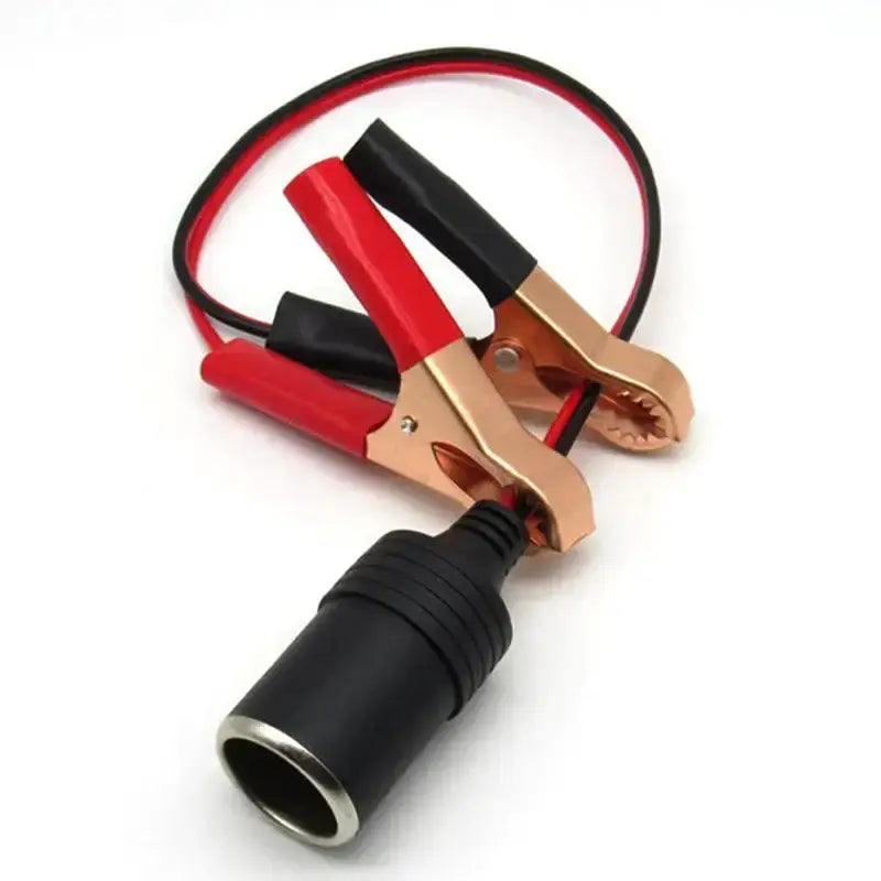 12V Car Lighter Socket Adapter with Crocodile Clips (30cm) by Habicare