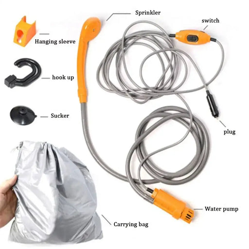 12V Portable Camping Shower Pump (3 colours available) by Habicare