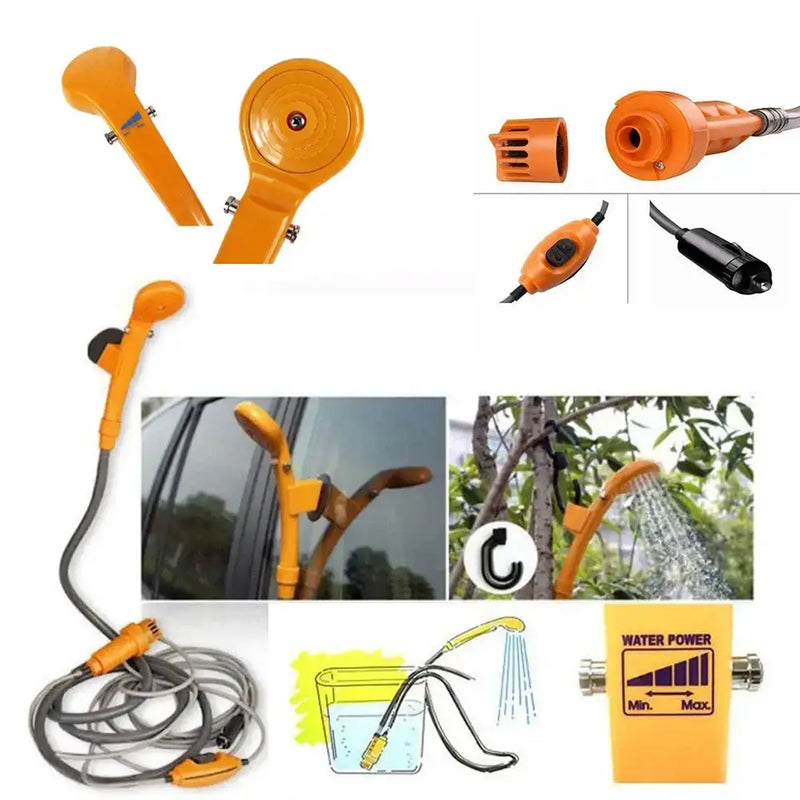 12V Portable Camping Shower Pump (3 colours available) by Habicare
