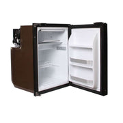 12volt Fridge Freezer 36 Litre 12/24v with open door showcasing interior storage and freezer compartment.
