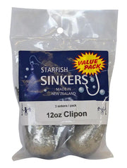 Starfish Clip-On Swivel Sinkers - Value Packs by NZ Diver