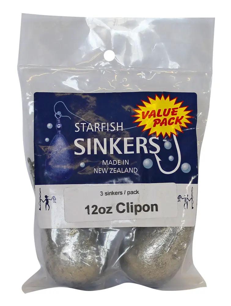 Starfish Clip-On Swivel Sinkers - Value Packs by NZ Diver