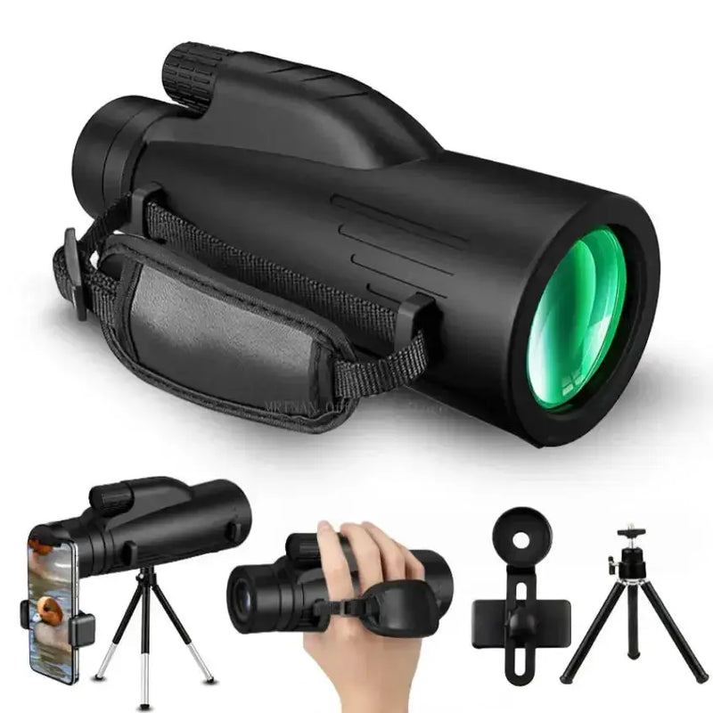 12x50 Powerful Monocular – Long Reach Portable Telescope by Habicare