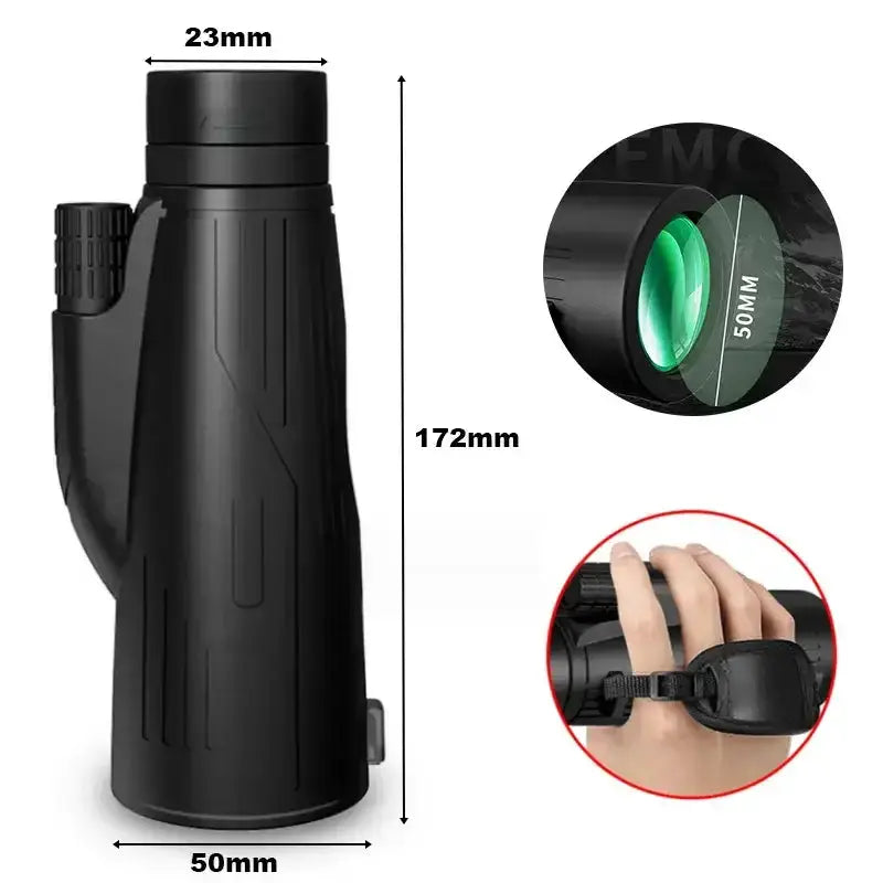 12x50 Powerful Monocular – Long Reach Portable Telescope by Habicare