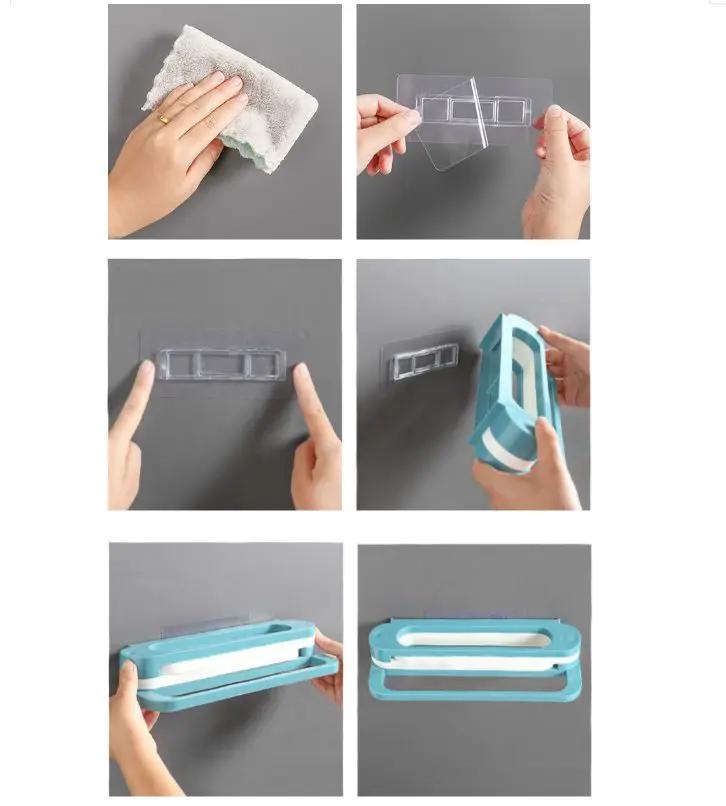 4 in 1 Foldable Slippers Holder Wall Mounted Hanging Shoes Storage Rack Organizer by salelink.co.nz
