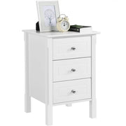 End Table Side Table Nightstand with 3 drawers by Yaheetech