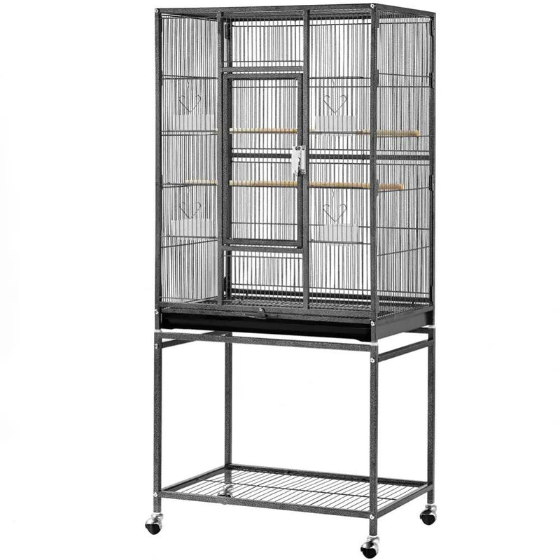 53.5″H Mobile Large Parrot Cage w/ Stand Bird Cage by Yaheetech