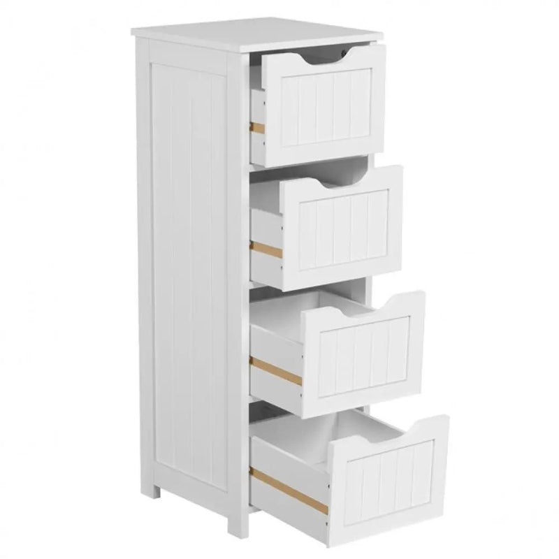 Bathroom Floor Cabinet Wooden Side Storage Organizer by Yaheetech