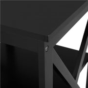 3 Tier Wood X Shape Bedside End Table Storage Cabinet Night Stand by Yaheetech